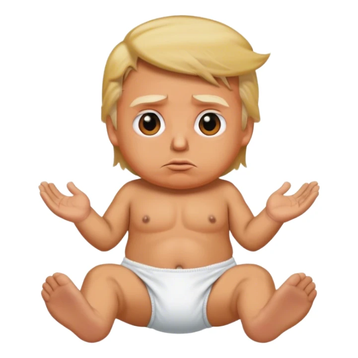 Donald trump in a diaper  sticker
