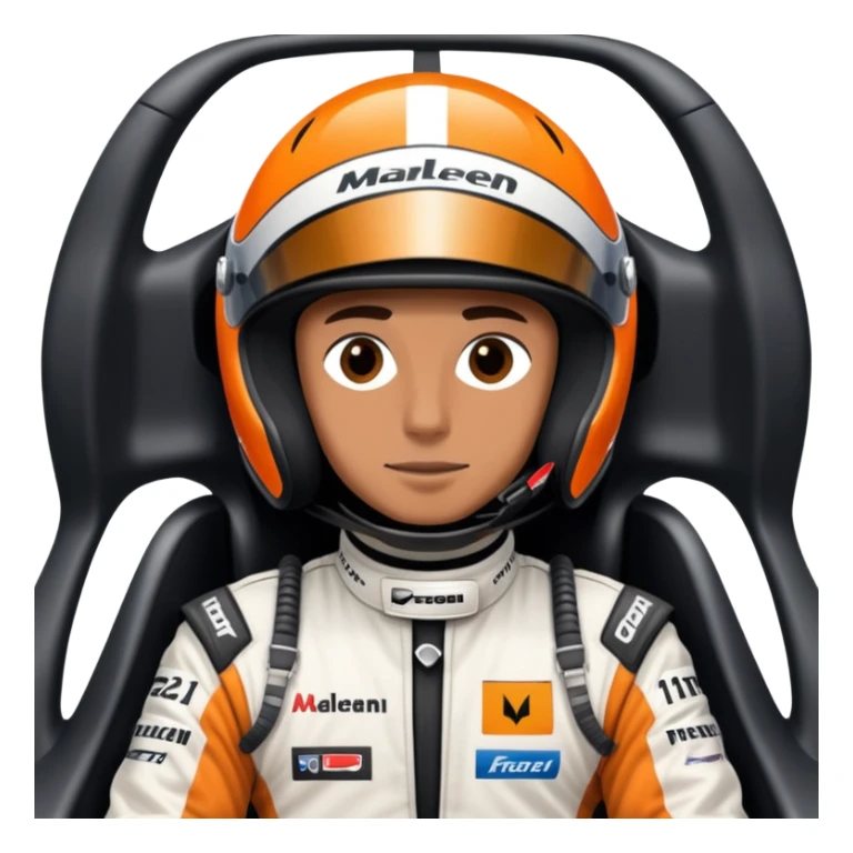 Person in mcclaren f1 race car sticker