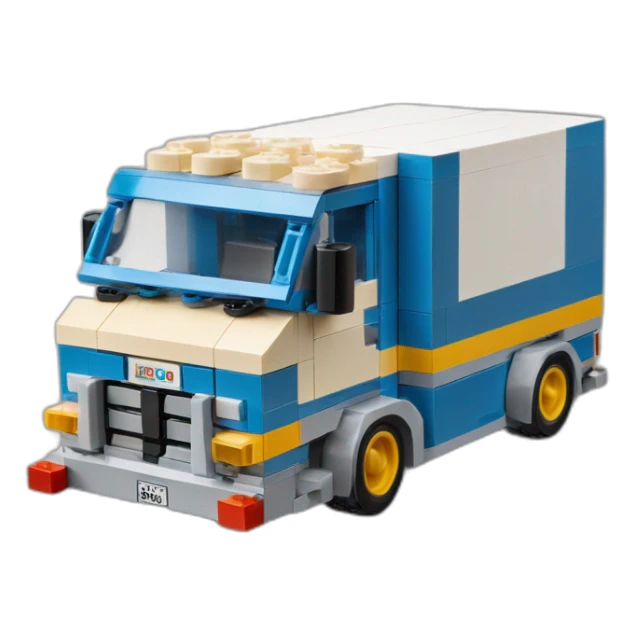 un camion de livraison en lego sticker