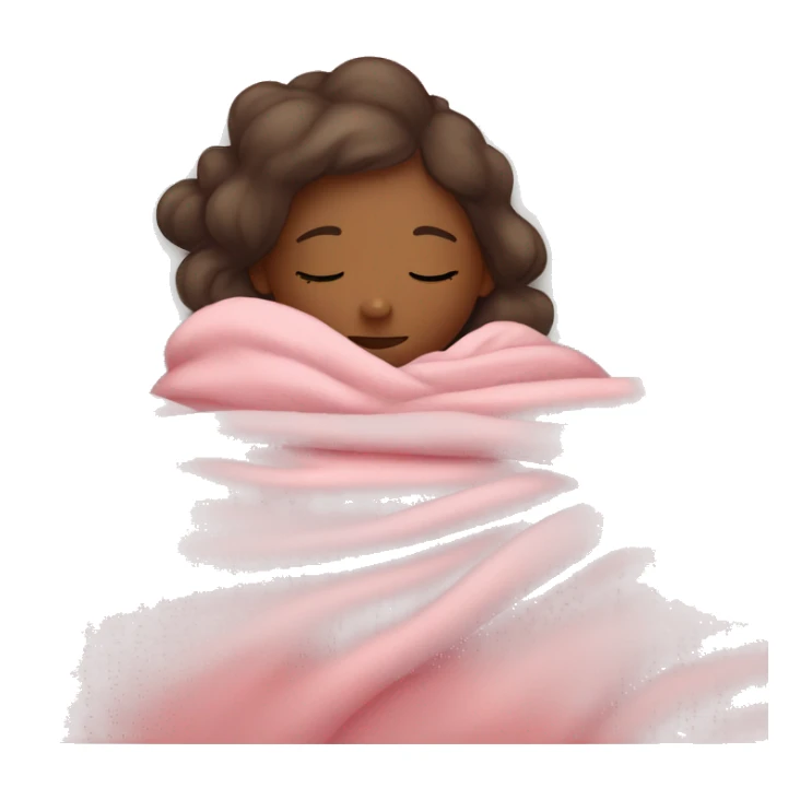 Girl sleeping pink blankets sticker