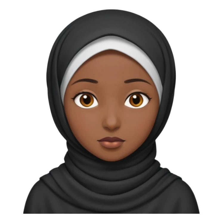 Black girl with hijab sticker