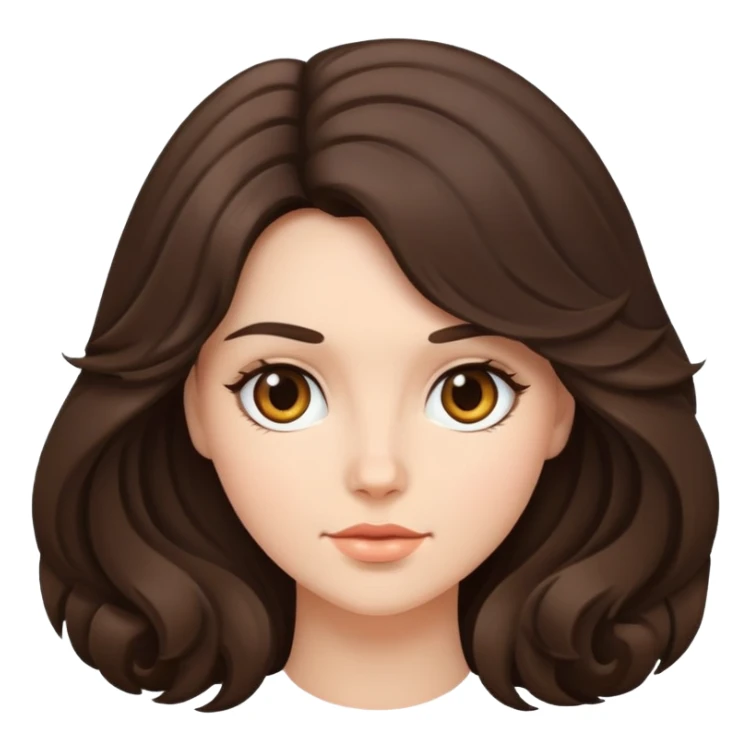 A brunette with voluminous hair sticker