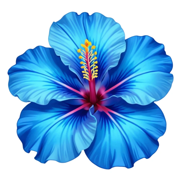 ultramarine hibiscus w cyan center (no yellow) sticker
