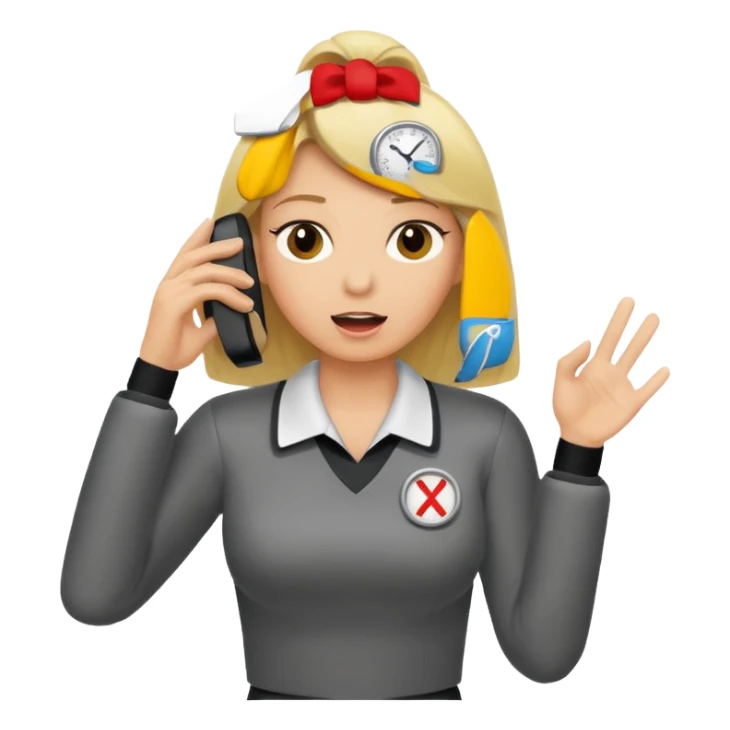 blonde sports referree calling time out sticker