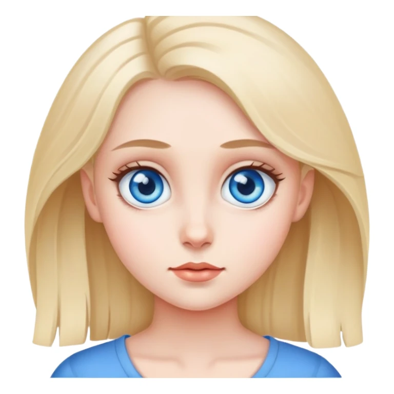 A girl with big blue eyes sticker