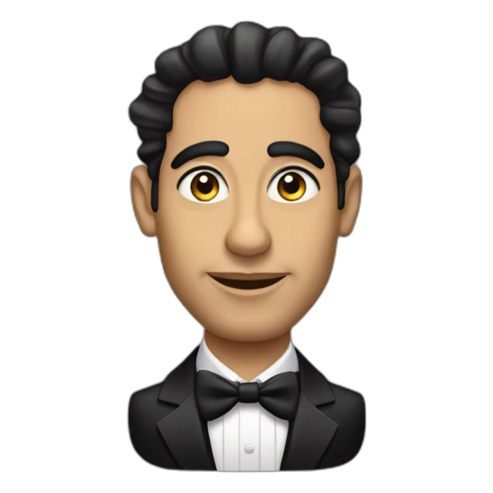 Satirical cartoon Egyptian actor Yasser Galal  in a tuxedo sticker