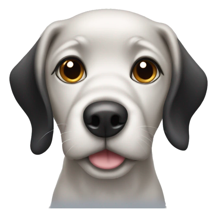 Black little dog with big eyes  sticker