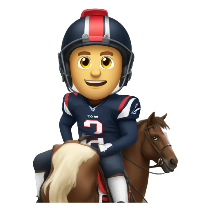 Give me riding a horse with Tom Brady  sticker