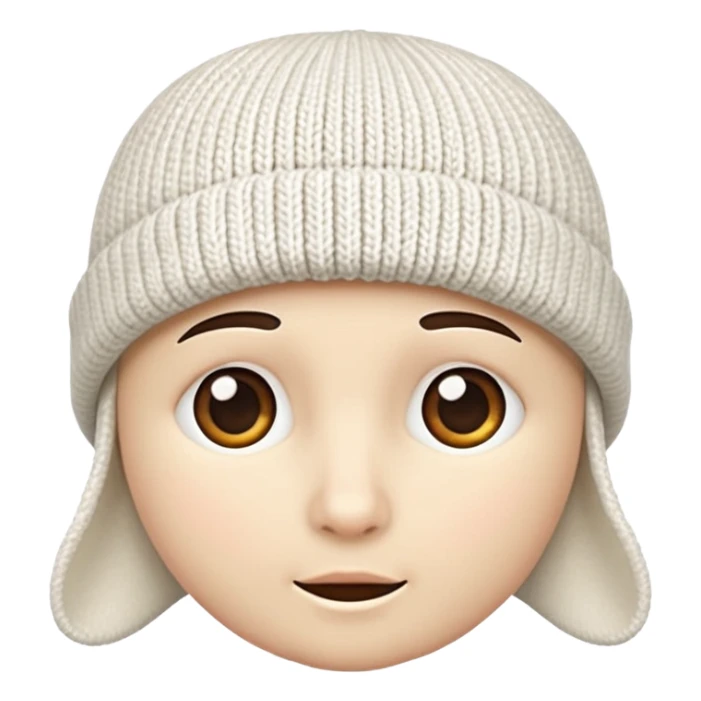 white knitted wool cap piece of clothing sticker