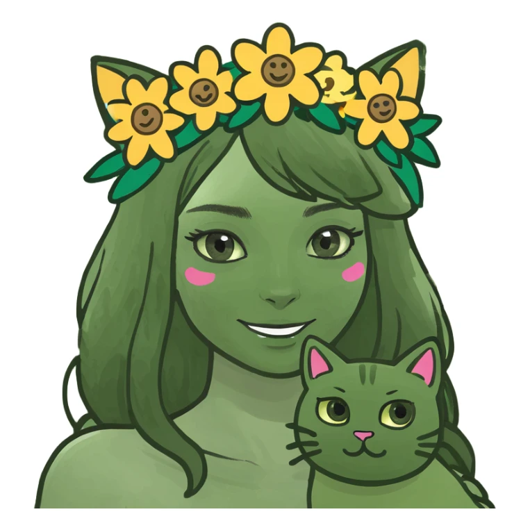 woman looking out airplane window holding a cat emoji sticker