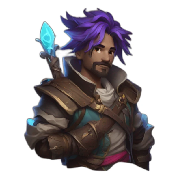 bard from league of legend cyberpunk sticker