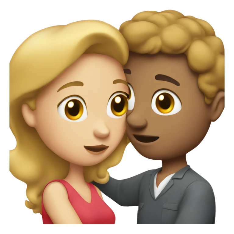 Husband wife kissing sticker