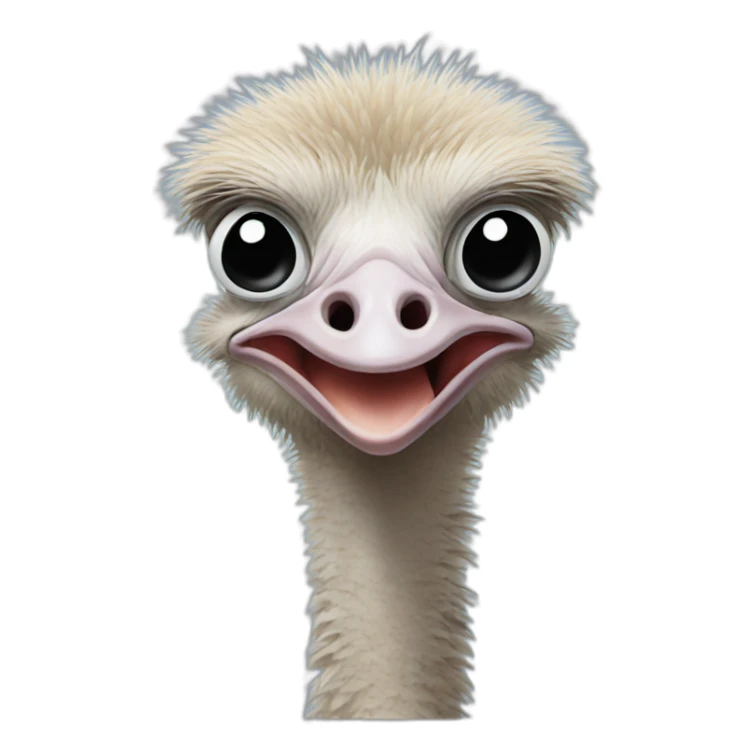 ostrich with the head in the sand sticker