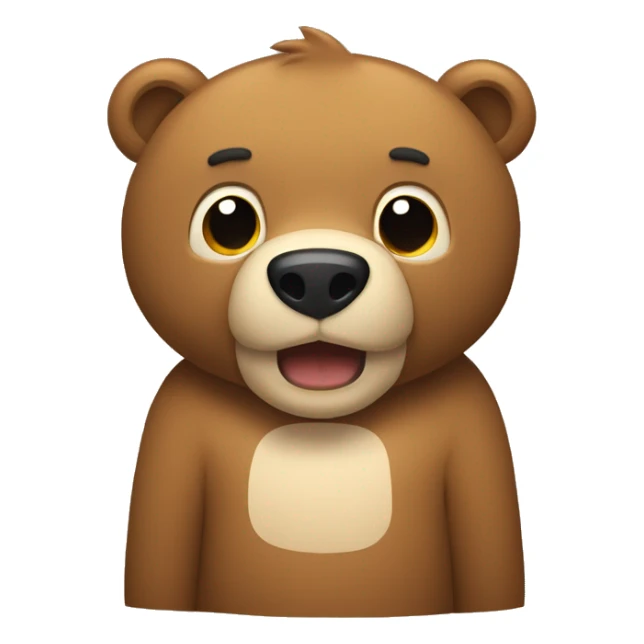 Urso forte e musculoso comendo verdura sticker