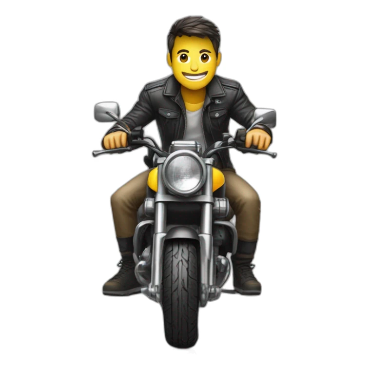 Homme sur une moto avec des tn et un g-shock sticker