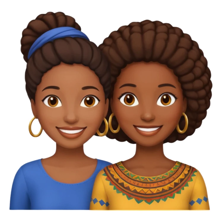 Ma meilleur amie et moi (femme) africaine  sticker