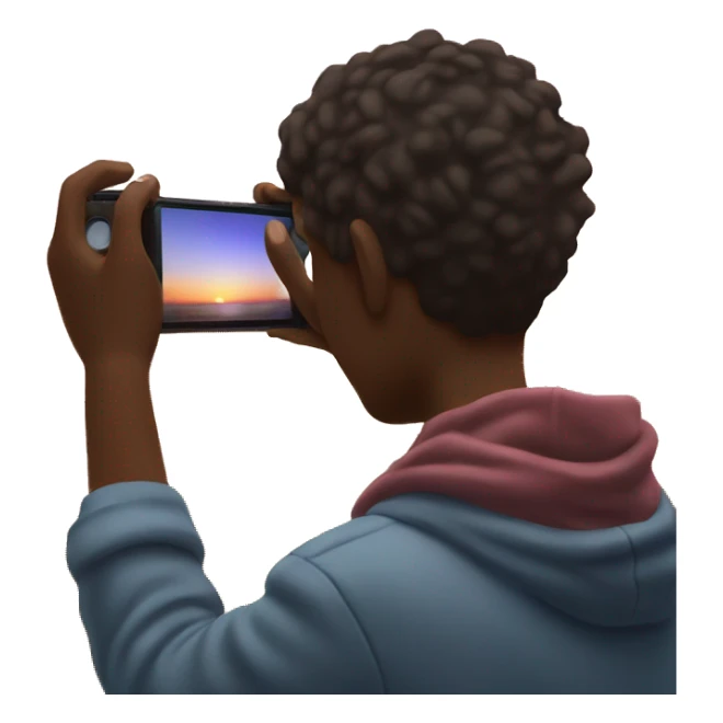 Someone taking a photo of the sunset. sticker