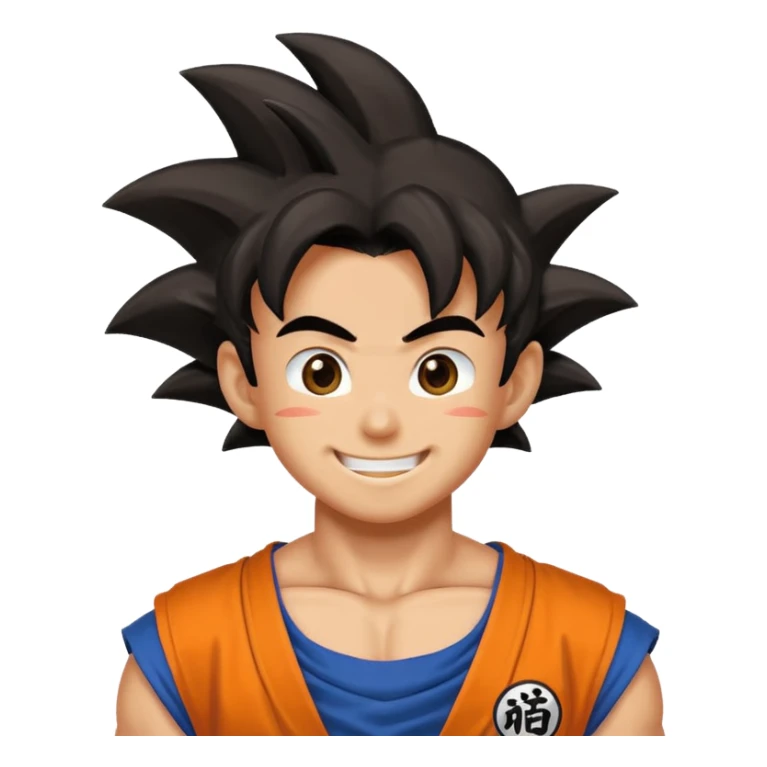 dragonball songoku happy emoji sticker