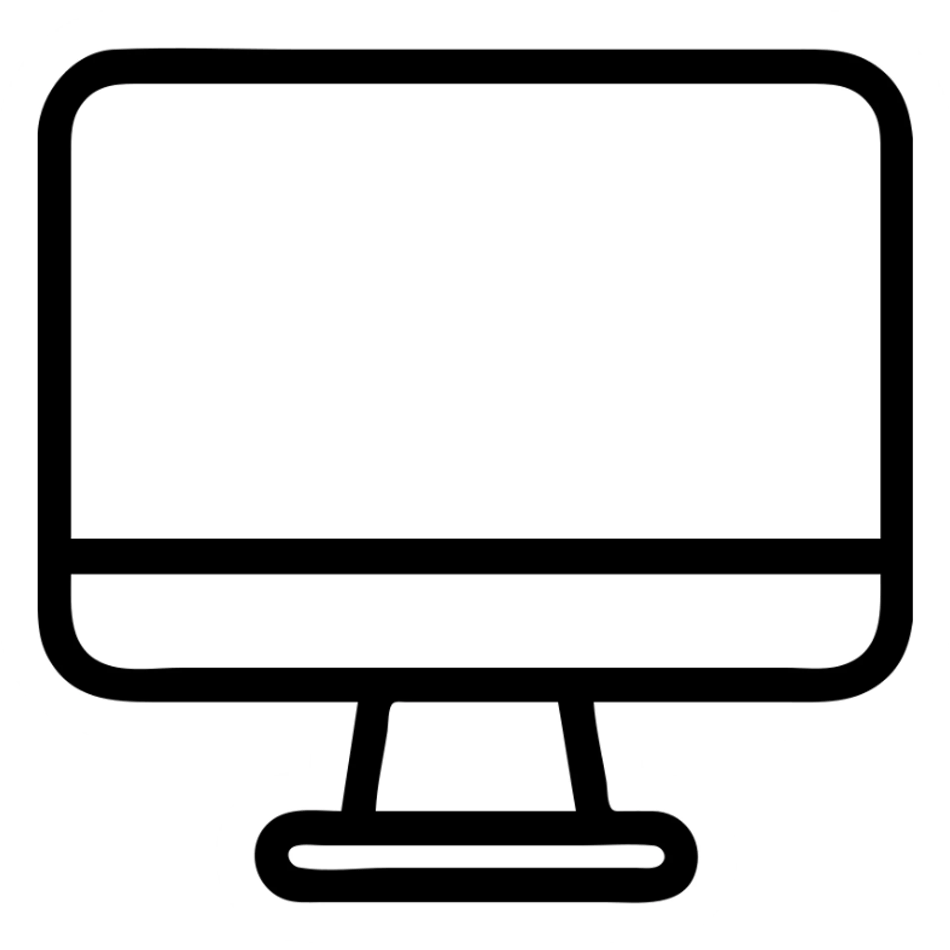 computer monitor, simple and clear icon sticker