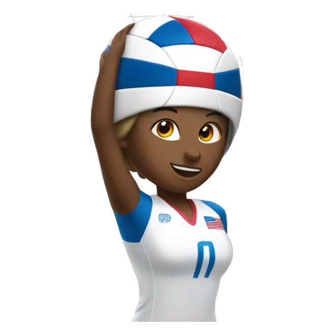 summer olympics girl playing volleyball sticker