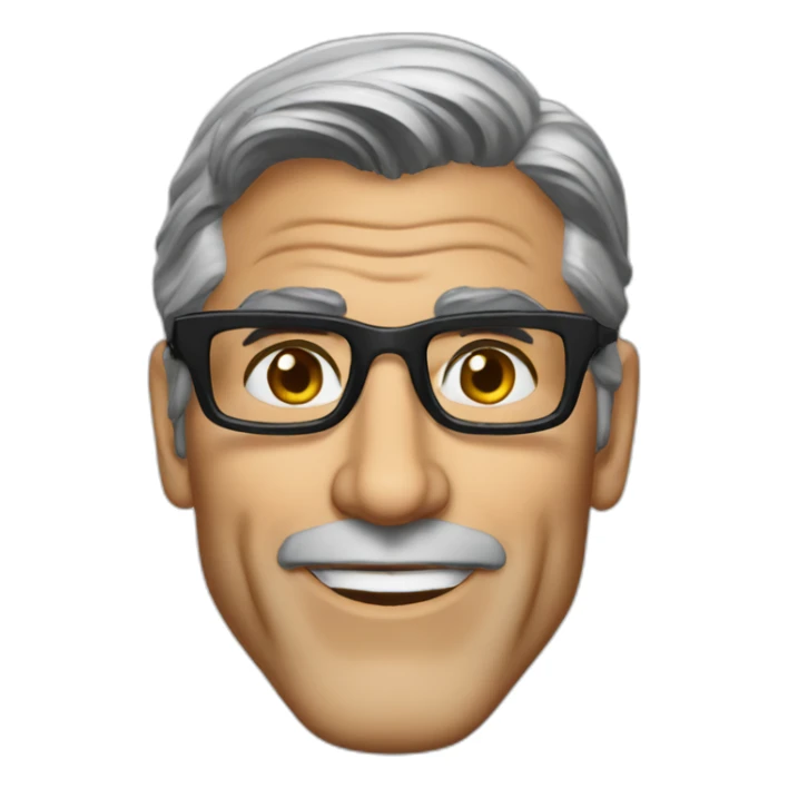 George Clooney glasses sticker