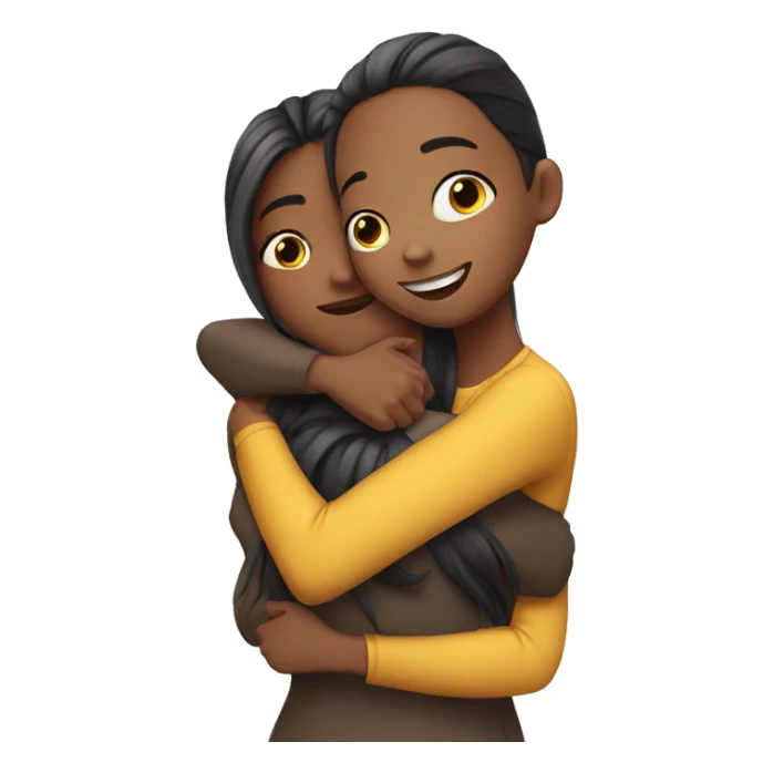 Girl hug girl sticker