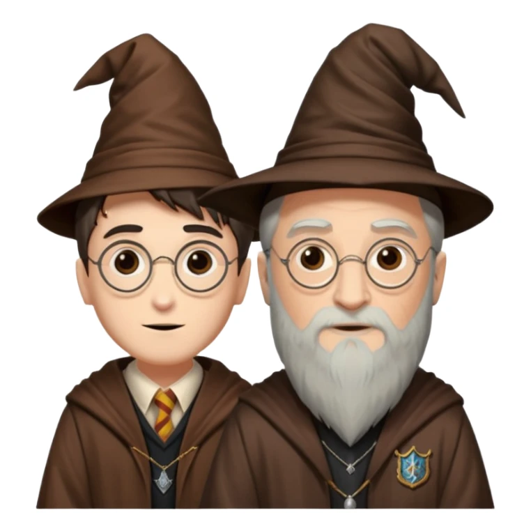 Harry Potter in Hogwats und mit Dombldor sticker
