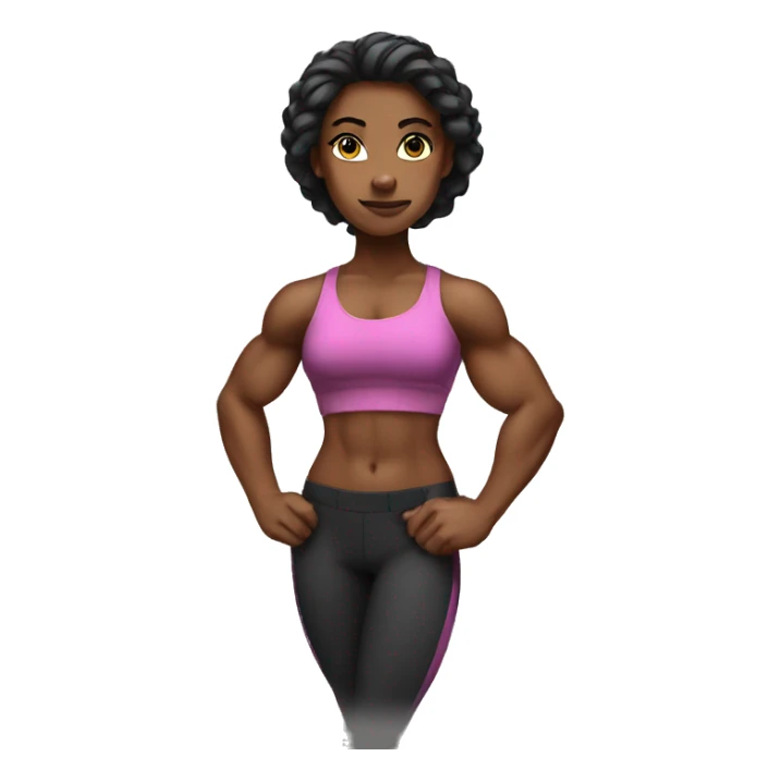 Strong muscle girl sticker