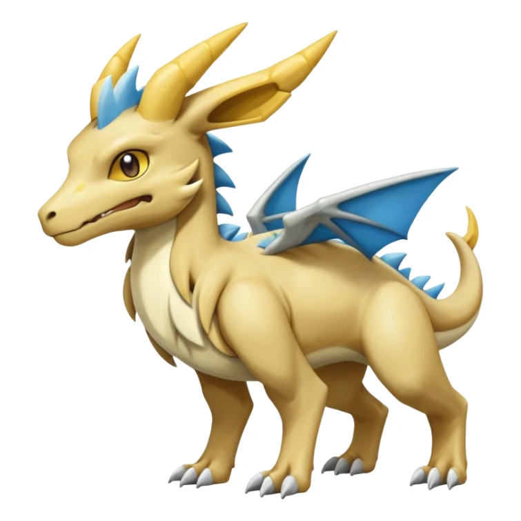 Manectric-Lucio-Cubone-Draco-Fakémon-hybrid-creature (full body), 4 legs sticker