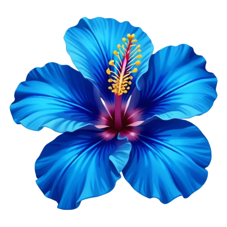 ultramarine hibiscus w cyan center (no yellow) sticker