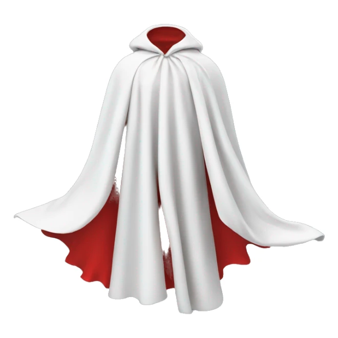 faceless white mannequin flying red cape without hood sticker