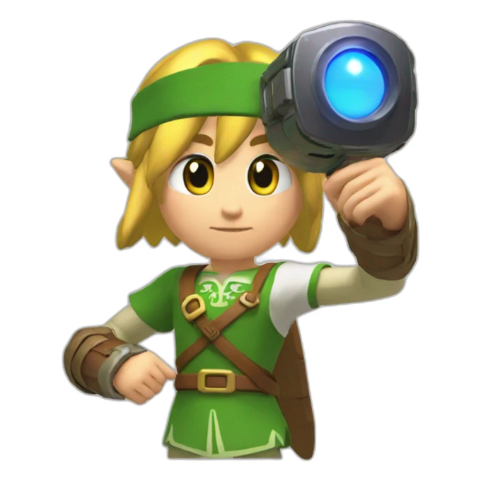 Link of Zelda with oculus quest white sticker