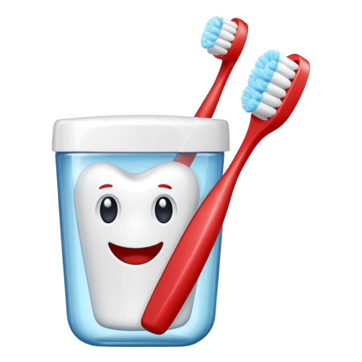 no pero osea de los cepillos, pasta hilo y así pero en color rojo  sticker