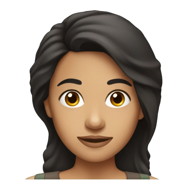 a Hispanic woman with dark hair sticker