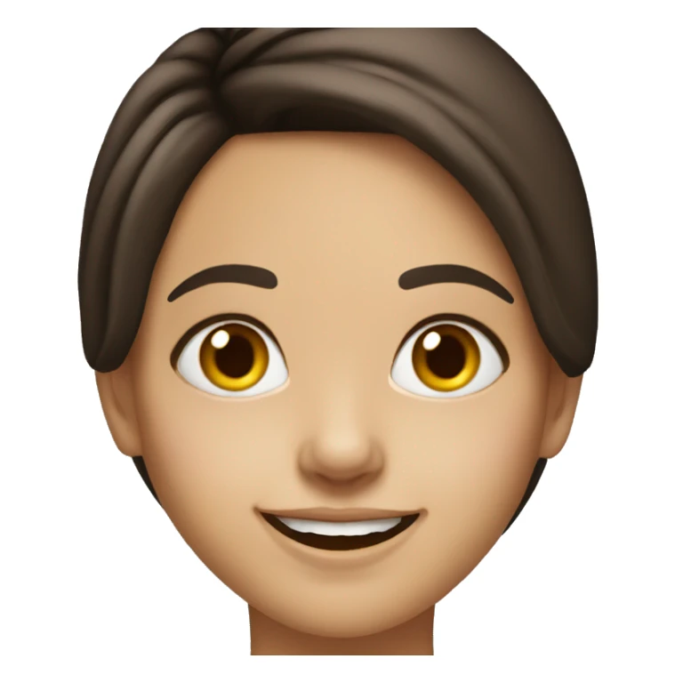 smiling brunette  girl portrait sticker