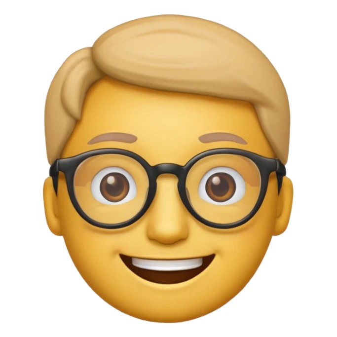An emoji head with glasses based on the provided photo, variation 6. sticker