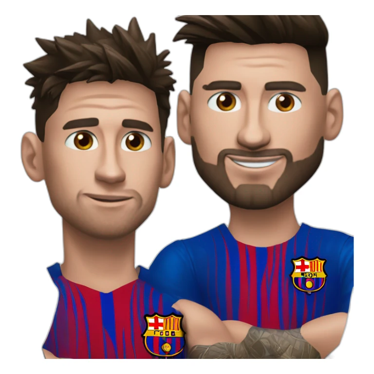 Messi qui embrasse ronaldo en disant siuuuuuuuuuu sticker