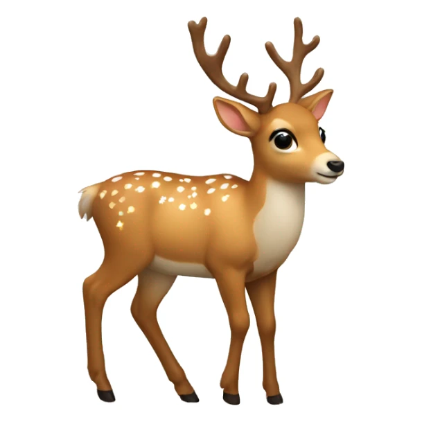 I want a deer with a Christmas symbol on it sticker