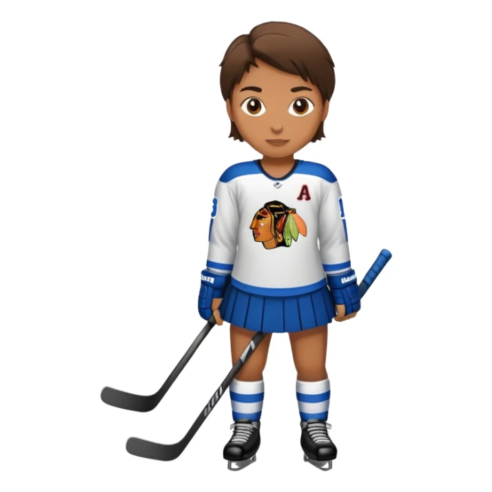 Hockey player wear skirt sticker
