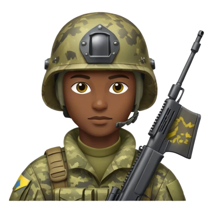 Ukrainian soldier in mm14 camo with helmet sticker