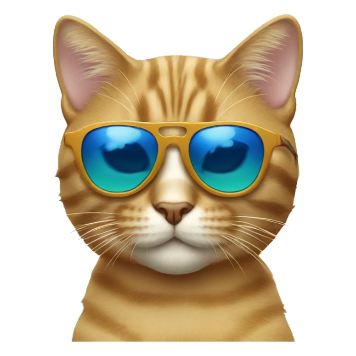 Cat with sunglasses sticker