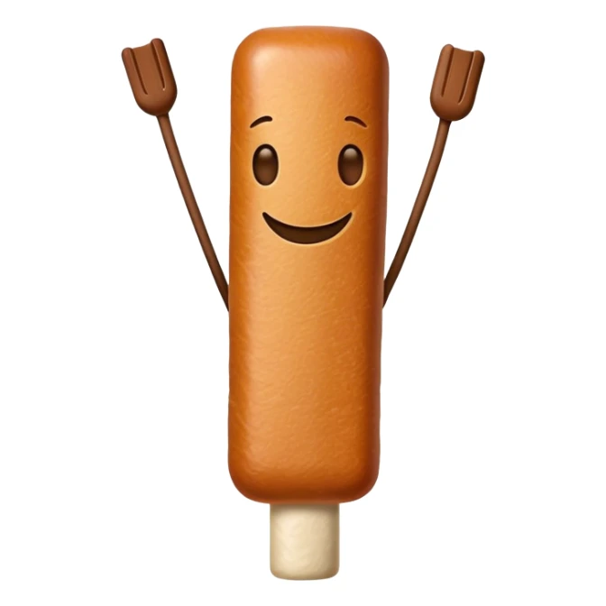 Beef stick with arms and legs just one  sticker