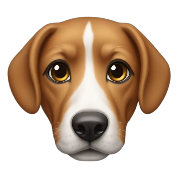 long legs small mixed breed caramel playing black face sticker