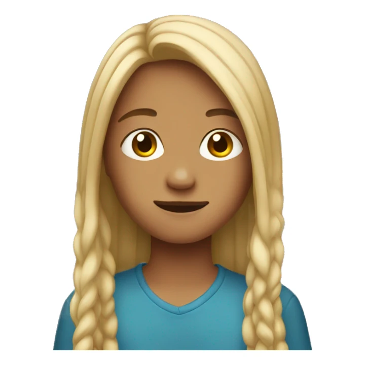 Teenager with long hair sticker