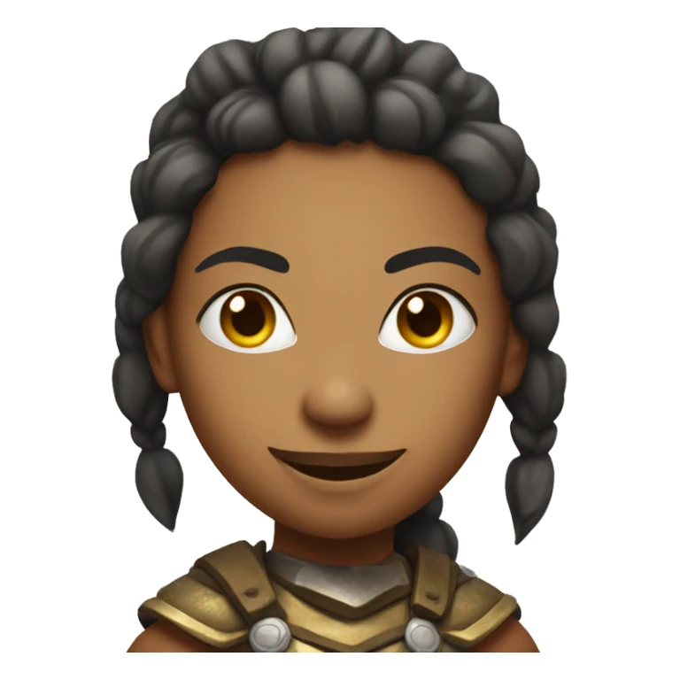 warrior smile face woman sticker