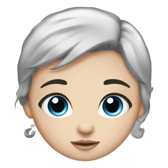 newborn daughter with black hair and blue eyes sticker