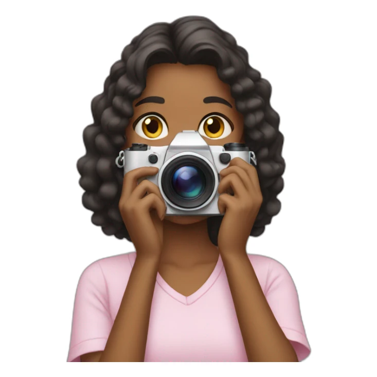 A girl taking photo sticker