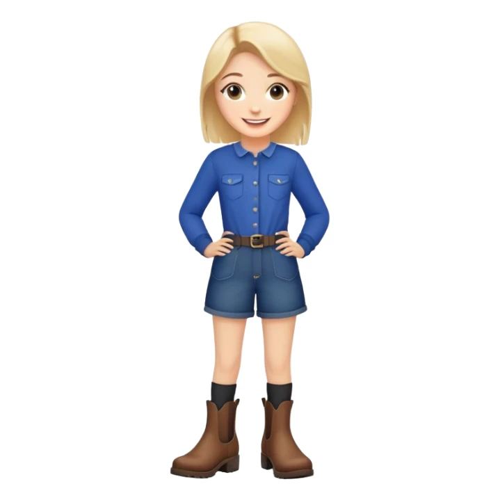 Cute girl with Chelsea boots sticker
