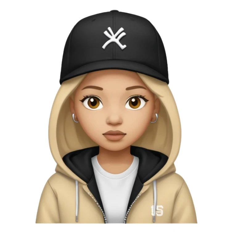 Emoji one girl hip hop  sticker