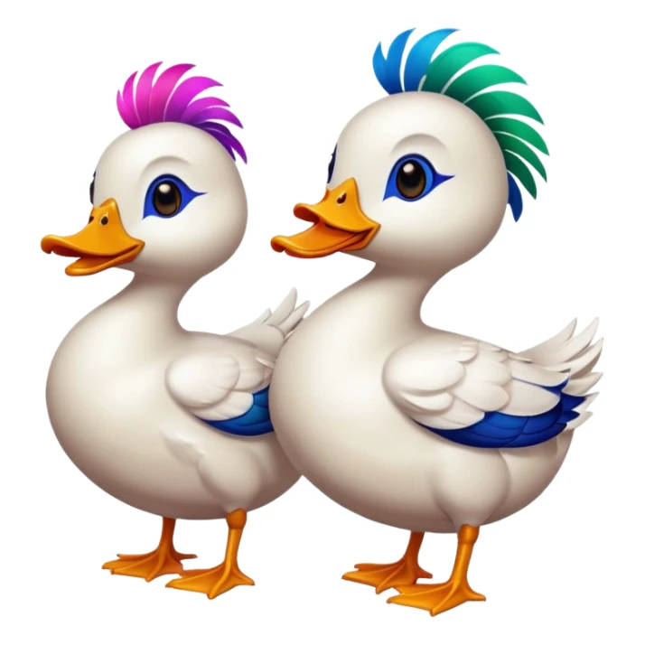 Ducks in spring sticker